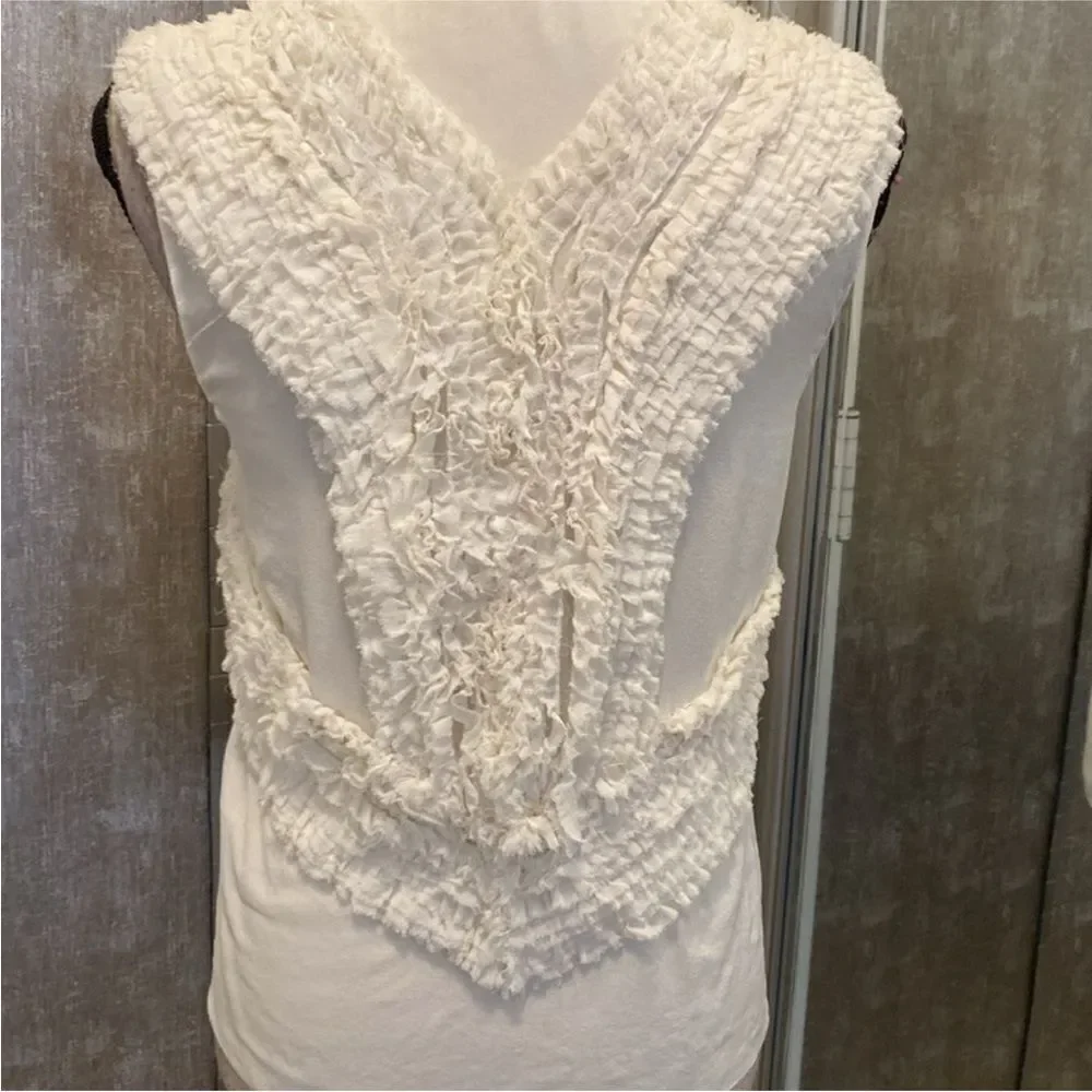 Jason Wu 100% silk Elegant Cream Sleeveless Top, US2